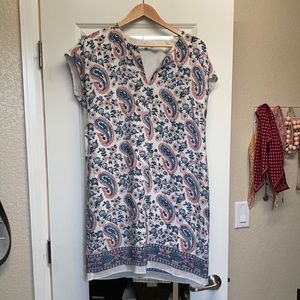 Madewell M paisley shift dress